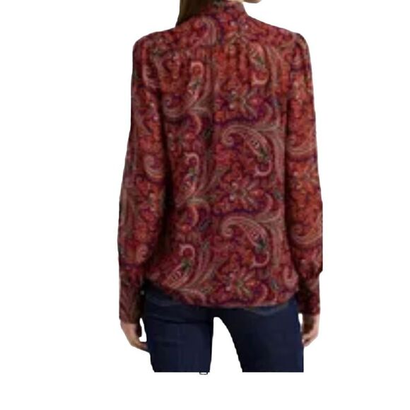 Ralph Lauren Polo Long Sleeve Paisley Blouse Size Small - Picture 2 of 9
